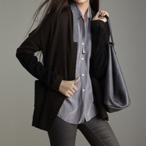 LABEL+thread Sweaters - Label+thread two tone cardigan wool cashmere blend